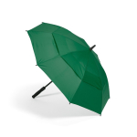 Parapluie tempête en plastique recyclé avec poignée droite ø100 couleur vert foncé vue arrière