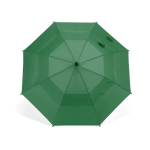 Parapluie tempête en plastique recyclé avec poignée droite ø100 couleur vert foncé vue frontale