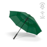 Parapluie tempête en plastique recyclé avec poignée droite ø100 couleur vert foncé