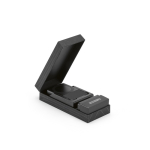 Chargeur sans fil 3 en 1 avec batterie MagSafe 5.000 mAh couleur noir neuvième vue frontale