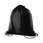 Sac cordon de RPET aux couleurs vives avec cordes assorties couleur noir deuxième vue