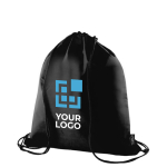 Sac cordon de RPET aux couleurs vives avec cordes assorties couleur noir avec zone d'impression