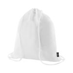 Sac cordon de RPET aux couleurs vives avec cordes assorties couleur blanc deuxième vue
