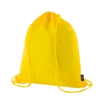 Sac cordon de RPET aux couleurs vives avec cordes assorties couleur jaune deuxième vue