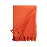 Serviette éponge en coton et polyester colorée 320 g/m2 couleur orange deuxième vue