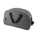 Sac de sport en RPET, double poignée et fermeture éclair couleur gris troisième vue