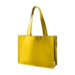Sac cabas en coton recyclé avec poignées longues 300 g/m2 couleur jaune deuxième vue