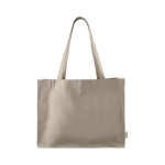 Sac cabas en coton recyclé avec poignées longues 300 g/m2 couleur beige deuxième vue