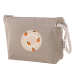 Trousse en coton recyclé avec épaisse poignée 300 g/m2 couleur beige quatrième vue