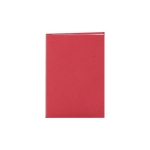 Blocs-notes fabriqués avec différents matériaux organiques couleur rouge première vue