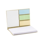 Blocs-notes fabriqués avec différents matériaux organiques couleur vert deuxième vue