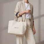 Sac en coton recyclé avec fermeture à pression 280 g/m² première vue
