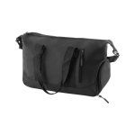 Sac de sport en PU, espace chaussures et double poignée couleur noir deuxième vue