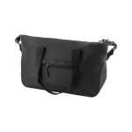 Sac de sport en PU, espace chaussures et double poignée couleur noir troisième vue