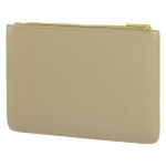 Trousse en cuir synthétique, couleurs classiques avec tirette dorée couleur doré