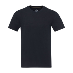 T-shirt unisexe en coton et polyester recyclé 160 g/m² Elevate NXT couleur bleu marine deuxième vue frontale