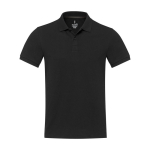 Polo unisexe en coton et polyester recyclé 200 g/m² Elevate NXT couleur noir deuxième vue frontale
