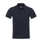 Polo unisexe en coton et polyester recyclé 200 g/m² Elevate NXT couleur bleu marine deuxième vue frontale