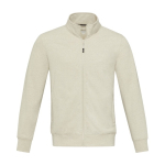 Pull unisexe en coton et polyester recyclés 320 g/m² Elevate NXT couleur ivoire deuxième vue frontale