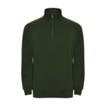 Sweat-shirt en coton et polyester avec fermeture éclair 280 g/m² Roly couleur vert bouteille