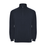 Sweat-shirt en coton et polyester avec fermeture éclair 280 g/m² Roly couleur bleu marine