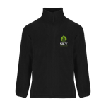 Veste polaire en polyester avec col montant pour homme 300 g/m² Roly couleur noir vue impression sérigraphique
