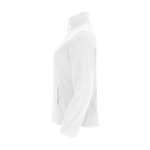 Veste polaire floquée 100% polyester pour femme 300 g/m² Roly couleur blanc vue latérale