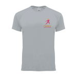 T-shirt technique 100 % polyester pour homme 135 g/m² Roly couleur gris vue impression sérigraphique