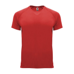 T-shirt technique avec logo 100% polyester pour enfant 135 g/m² Roly couleur rouge