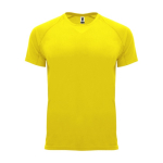 T-shirt technique avec logo 100% polyester pour enfant 135 g/m² Roly couleur jaune
