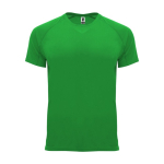 T-shirt technique avec logo 100% polyester pour enfant 135 g/m² Roly couleur vert pomme