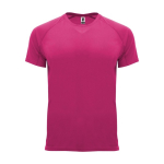T-shirt technique avec logo 100% polyester pour enfant 135 g/m² Roly couleur fuchsia