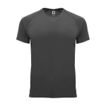 T-shirt technique avec logo 100% polyester pour enfant 135 g/m² Roly couleur gris graphite