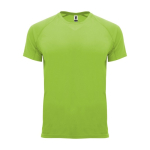 T-shirt technique avec logo 100% polyester pour enfant 135 g/m² Roly couleur vert lime