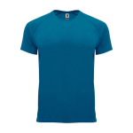 T-shirt technique avec logo 100% polyester pour enfant 135 g/m² Roly couleur bleu foncé