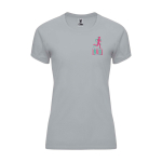 T-shirt en polyester personnalisé pour femme 135 g/m² Roly couleur gris vue impression sérigraphique