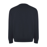 Pull unisexe en coton biologique et polyester recyclé 300 g/m² Roly couleur bleu marine deuxième vue arrière