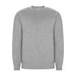 Pull unisexe en coton biologique et polyester recyclé 300 g/m² Roly couleur gris clair chiné