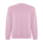 Pull unisexe en coton biologique et polyester recyclé 300 g/m² Roly couleur rose clair 