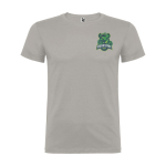 T-shirt avec logo 100 % coton en tricot homme 155 g/m² Roly Beagle couleur gris vue impression sérigraphique