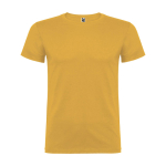 T-shirt avec logo 100% coton en tricot pour homme 155 g/m² Roly Beagle couleur jaune foncé