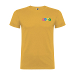 T-shirt avec logo 100 % coton en tricot homme 155 g/m² Roly Beagle couleur jaune foncé vue impression sérigraphique