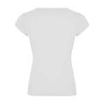 T-shirt promotionnel en coton pour femme avec col en V 200 g/m² Roly couleur blanc deuxième vue arrière