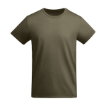 T-shirt en coton biologique en tricot pour homme 175 g/m² Roly couleur vert militaire