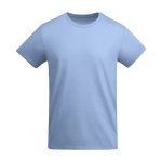 T-shirt en coton biologique en tricot pour homme 175 g/m² Roly couleur bleu ciel