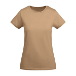 T-shirt en coton biologique en tricot pour femme 175 g/m² Roly couleur marron orangé