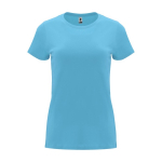 T-shirt pour entreprise 100% coton en tricot pour femme 170 g/m² Roly couleur turquoise