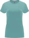 T-shirt pour entreprise 100% coton en tricot pour femme 170 g/m² Roly couleur bleu lagon