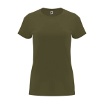 T-shirt pour entreprise 100% coton en tricot pour femme 170 g/m² Roly couleur vert militaire