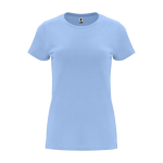 T-shirt pour entreprise 100% coton en tricot pour femme 170 g/m² Roly couleur bleu ciel